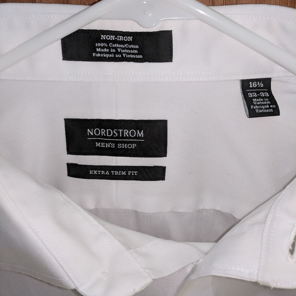 Nordstrom Extra Trim Fit Dress Shirt 16.5 32/33